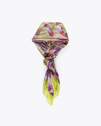 FOULARD FORBICI VIOLA/GIALLO