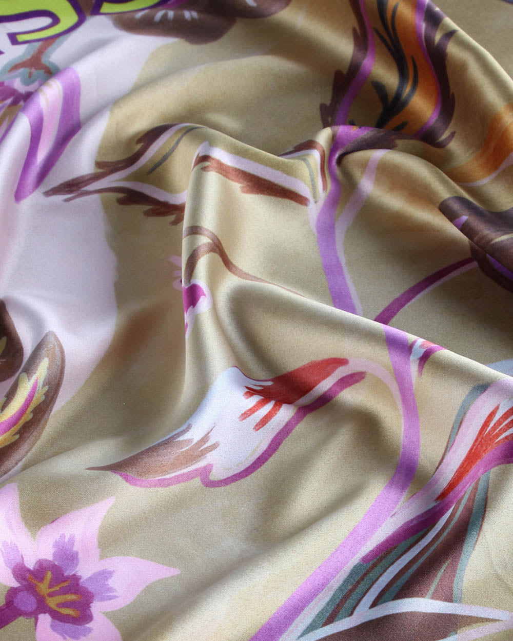 FOULARD FORBICI VIOLA/GIALLO