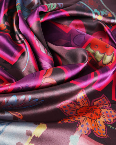 FOULARD BOTTIGLIA FUXIA/VIOLA