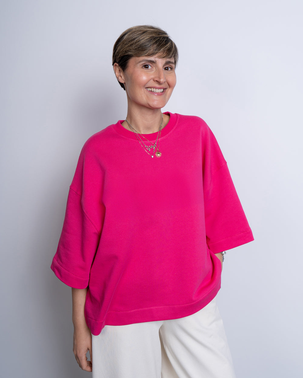 FELPA ALICE FUXIA SENZA STRASS