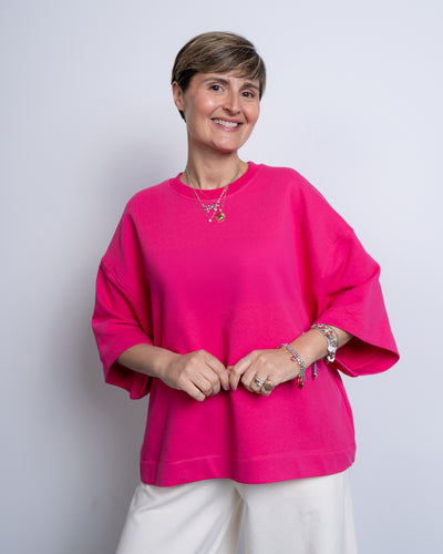 FELPA ALICE FUXIA SENZA STRASS