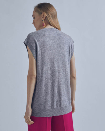 CARDIGAN ROMBO GRIGIO