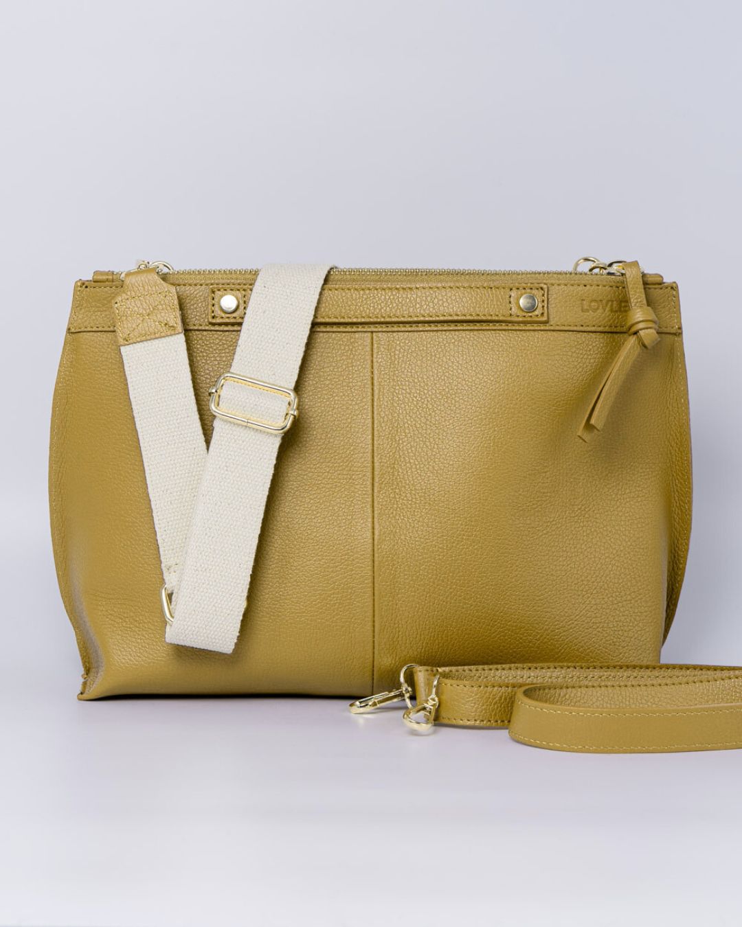 BORSA SOFY PELLE SENAPE