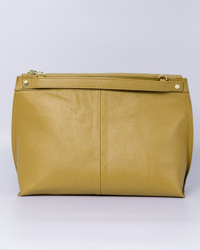 BORSA SOFY PELLE SENAPE