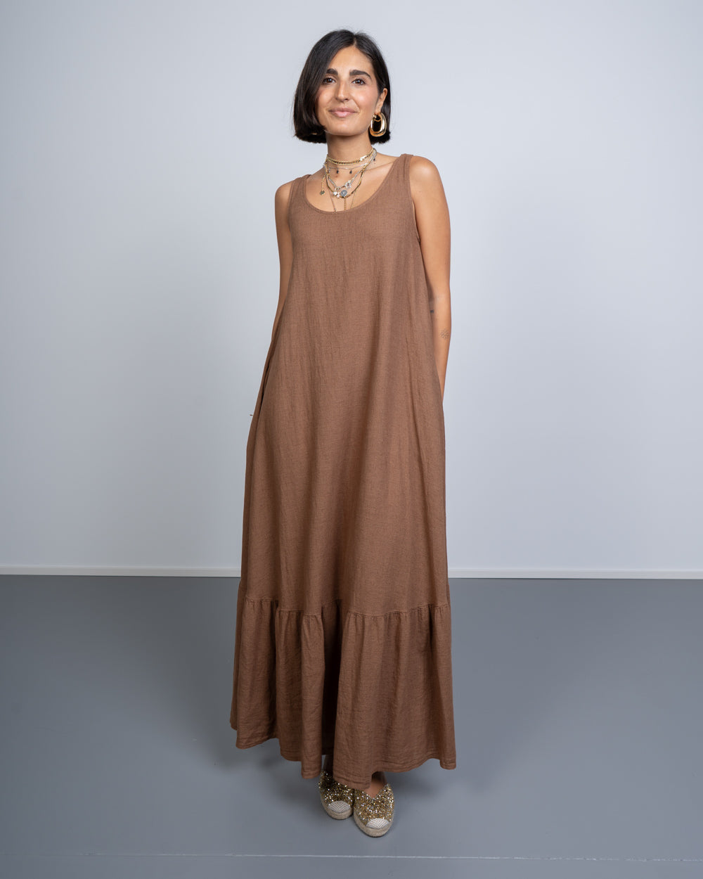 VESTITO MICAELA CIOCCOLATO
