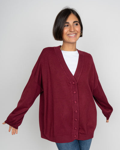CARDIGAN DENISE BORDEAUX
