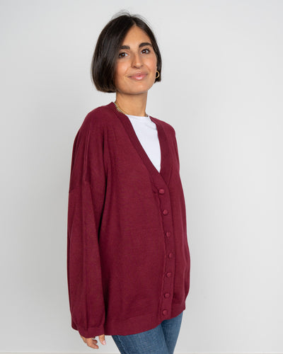 CARDIGAN DENISE BORDEAUX