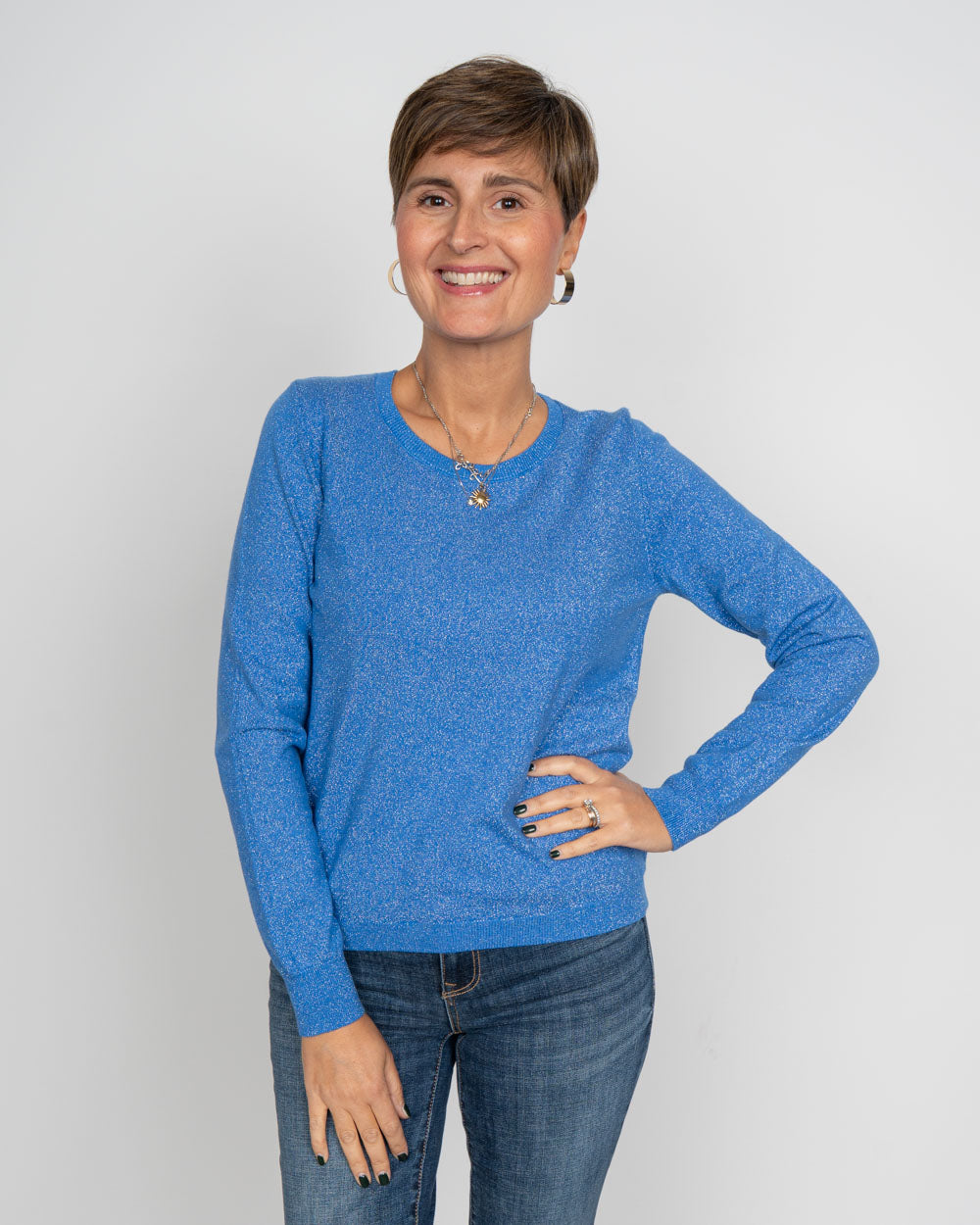 MAGLIONE EVELYN DENIM
