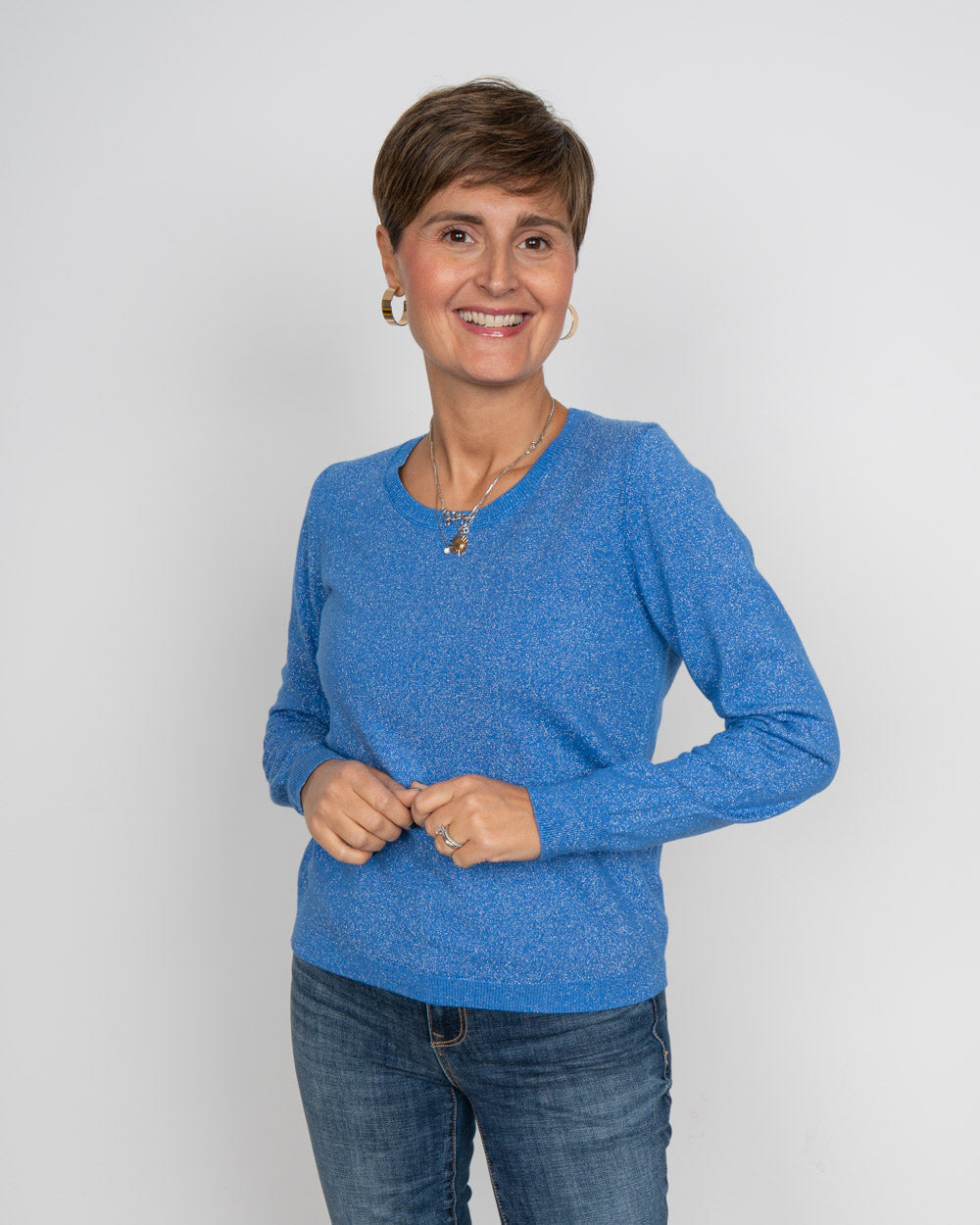 MAGLIONE EVELYN DENIM