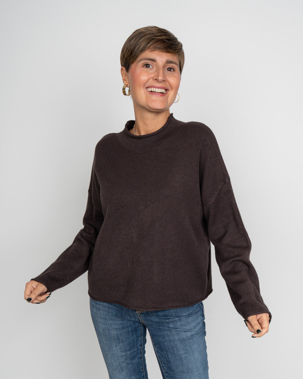 MAGLIONE GEMMA CIOCCOLATO