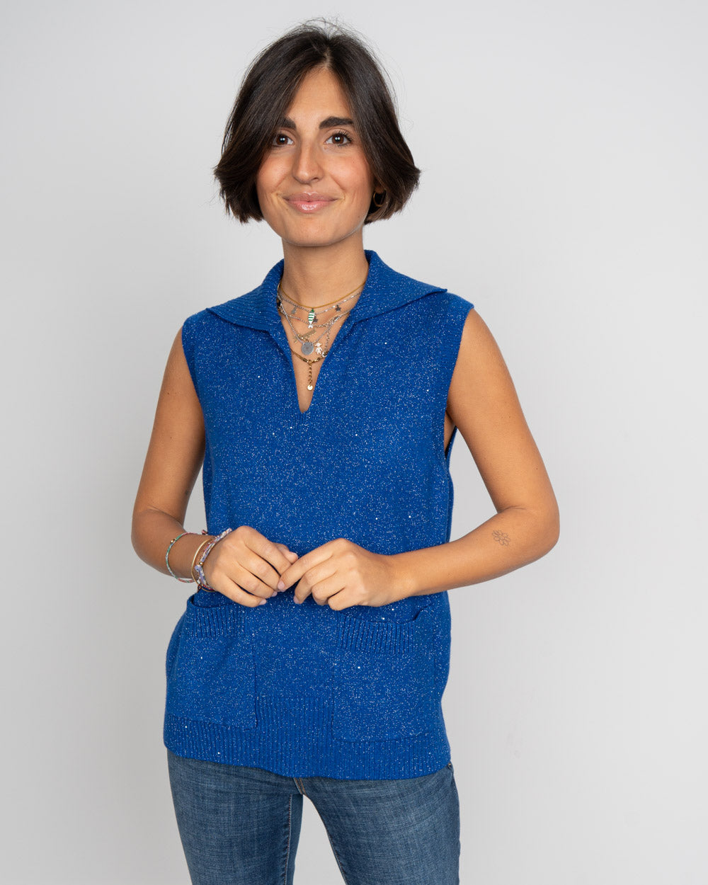 GILET GIANNA BLU ROYAL
