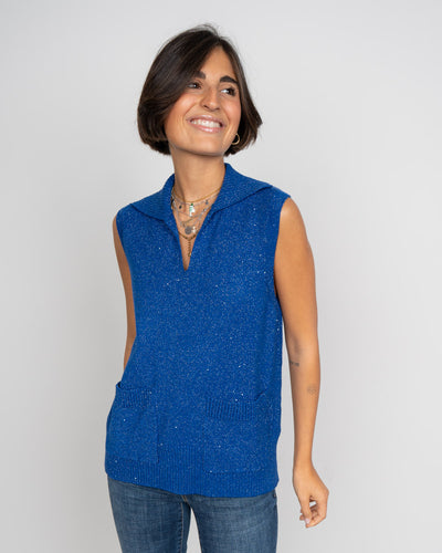 GILET GIANNA BLU ROYAL