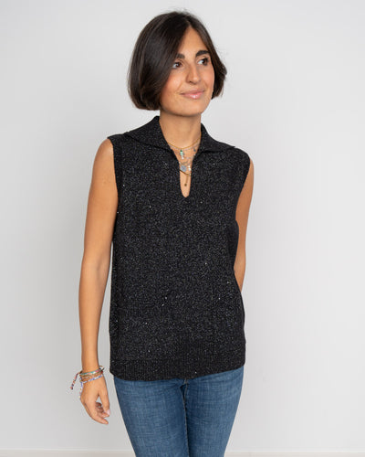 GILET GIANNA NERO