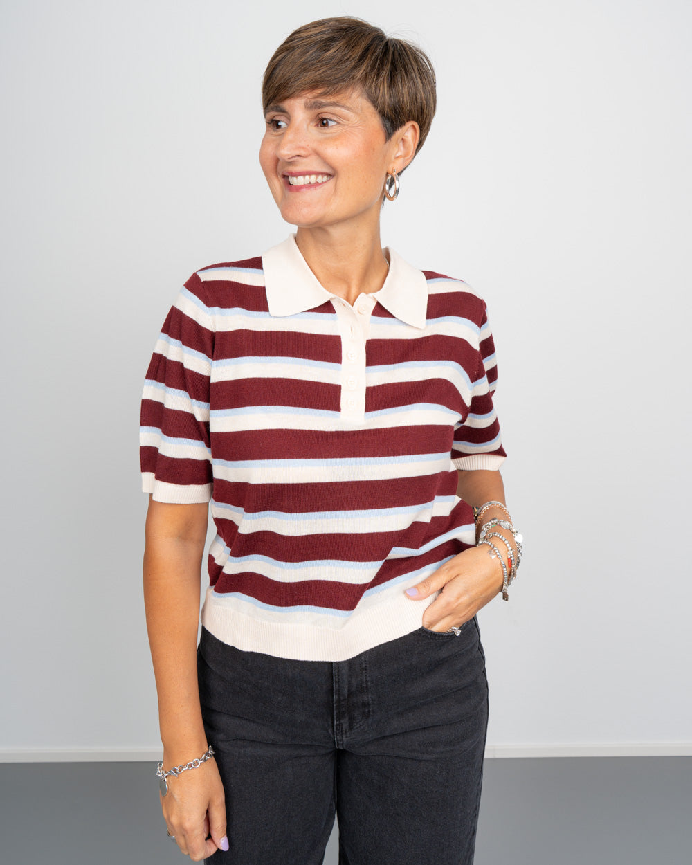 MAGLIONE POLO SIKITA BEIGE