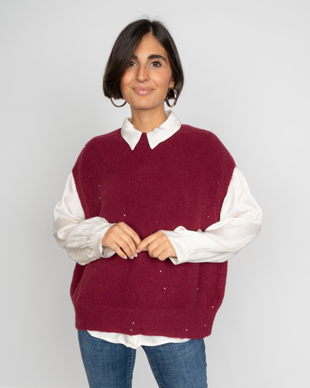 GILET DOROTEA BORDEAUX