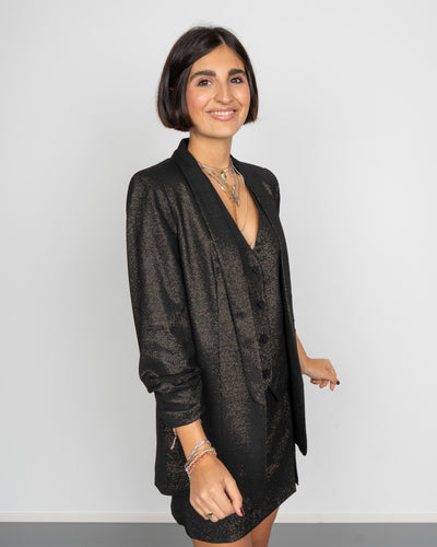 GIACCA BOSELLA GLITTER NERO