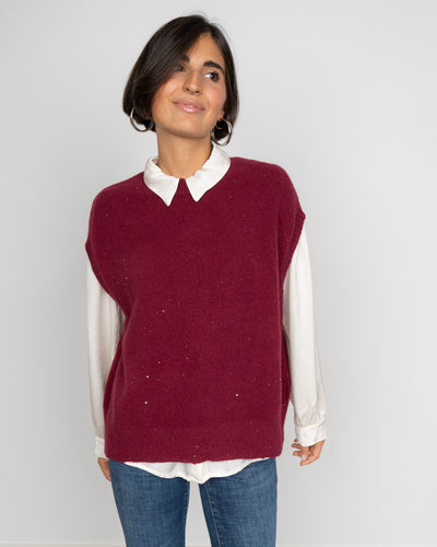 GILET DOROTEA BORDEAUX