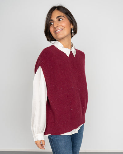GILET DOROTEA BORDEAUX