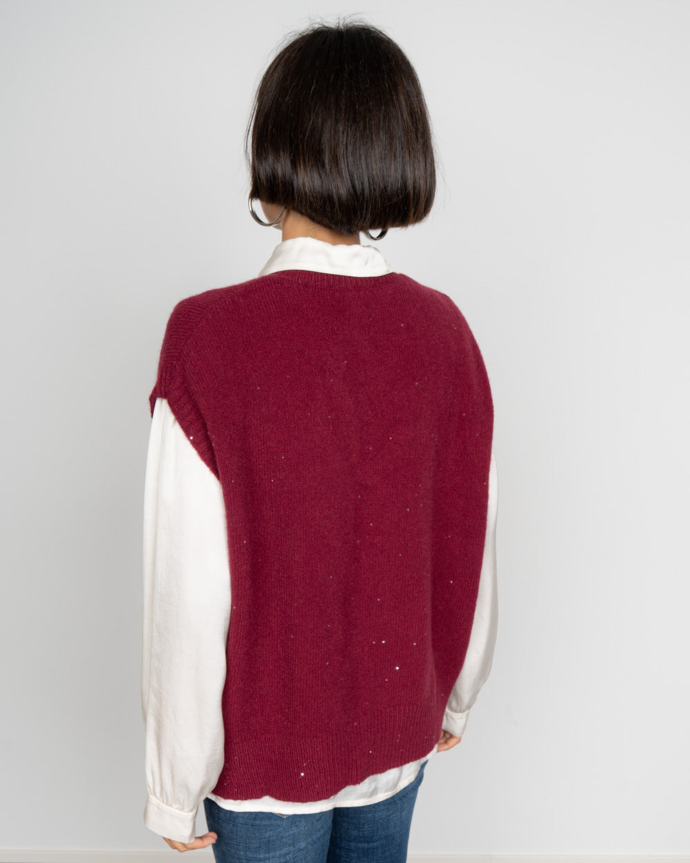 GILET DOROTEA BORDEAUX