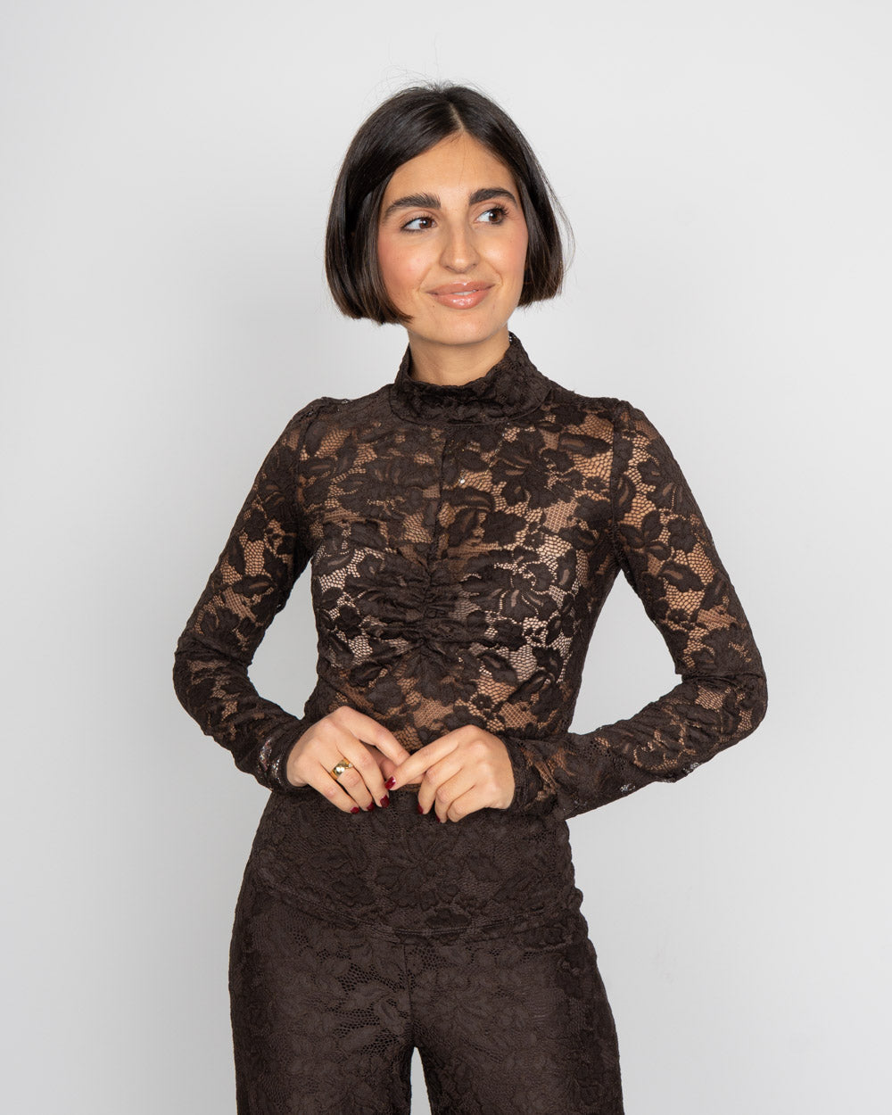 BLUSA NELINE CIOCCOLATO