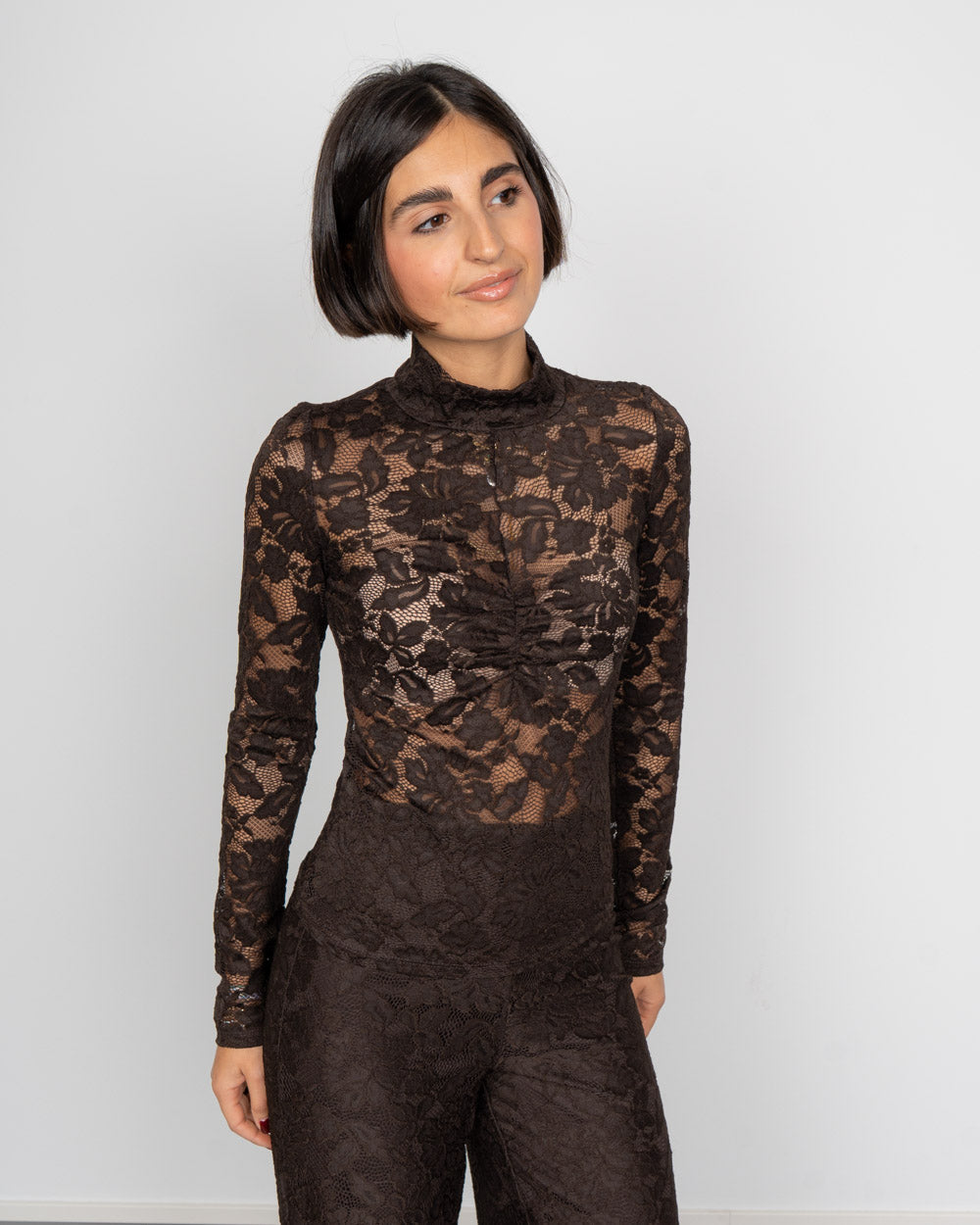 BLUSA NELINE CIOCCOLATO