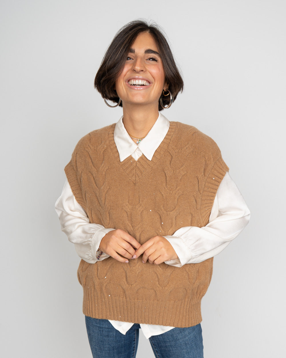 GILET FIAMMETTA CAMMELLO