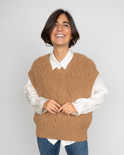 GILET FIAMMETTA CAMMELLO
