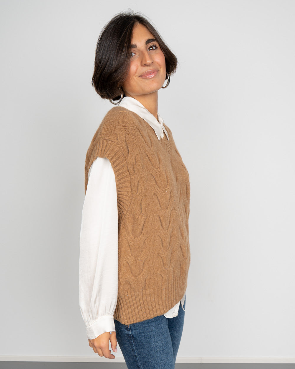 GILET FIAMMETTA CAMMELLO