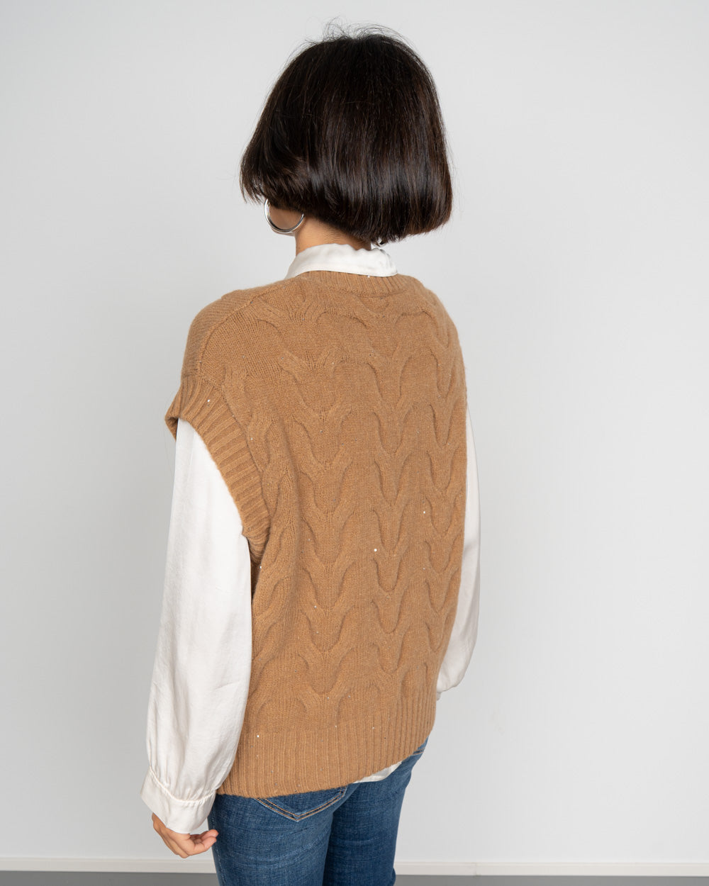 GILET FIAMMETTA CAMMELLO