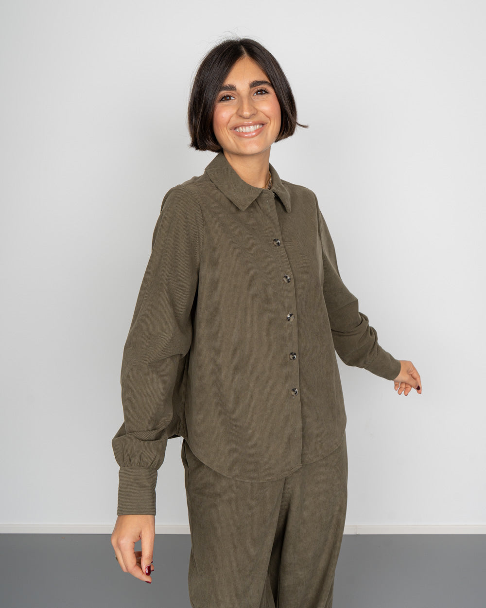 CAMICIA ELLY VERDE MILITARE