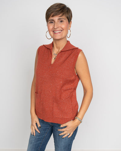 GILET GIANNA RUGGINE