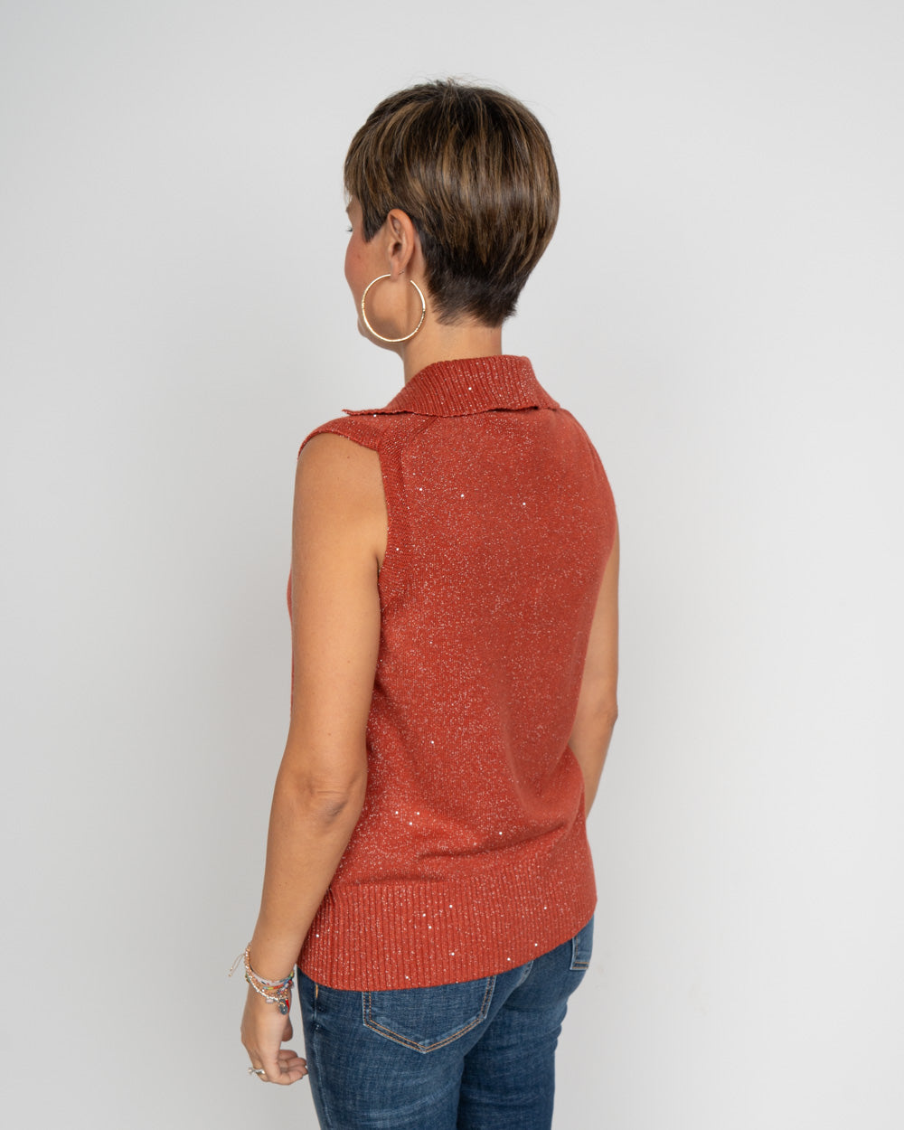 GILET GIANNA RUGGINE