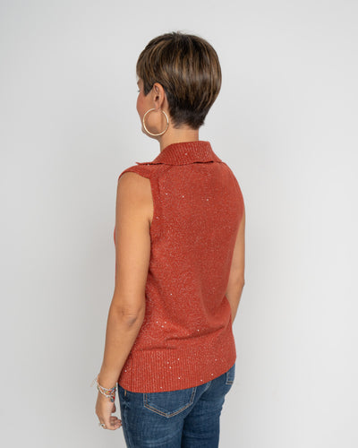 GILET GIANNA RUGGINE