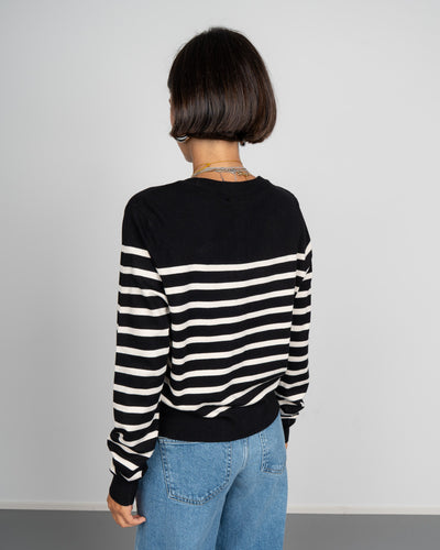 CARDIGAN DORY NERO/PANNA