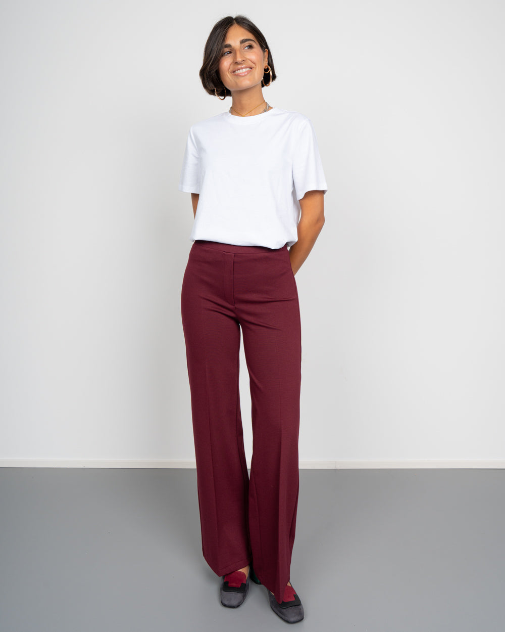 PANTALONE ADA BORDEAUX