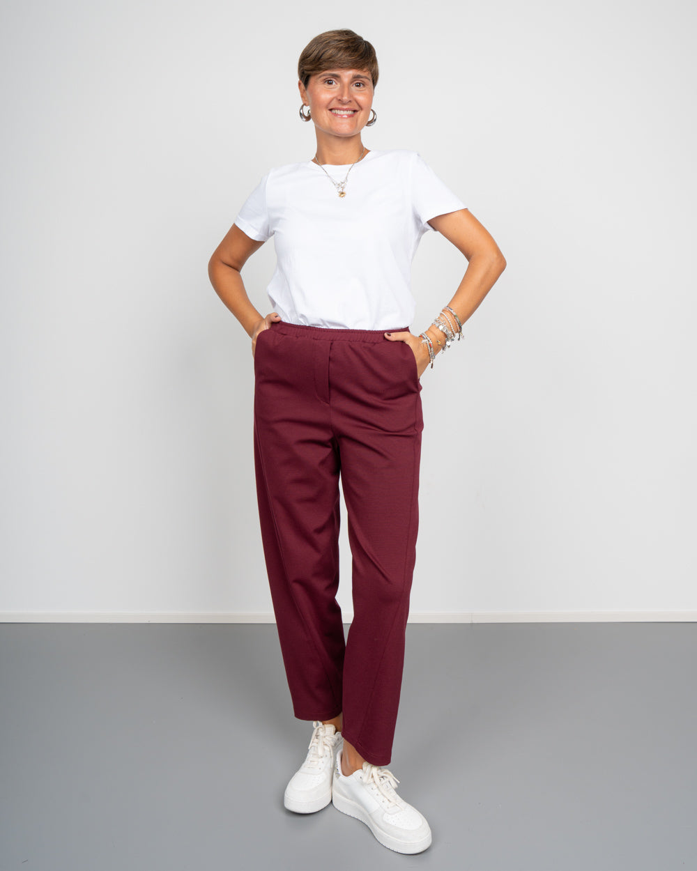 PANTALONE ANNA BORDEAUX