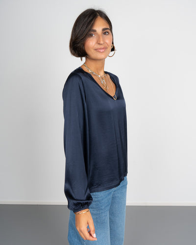 BLUSA BOBBY BLU SCURO
