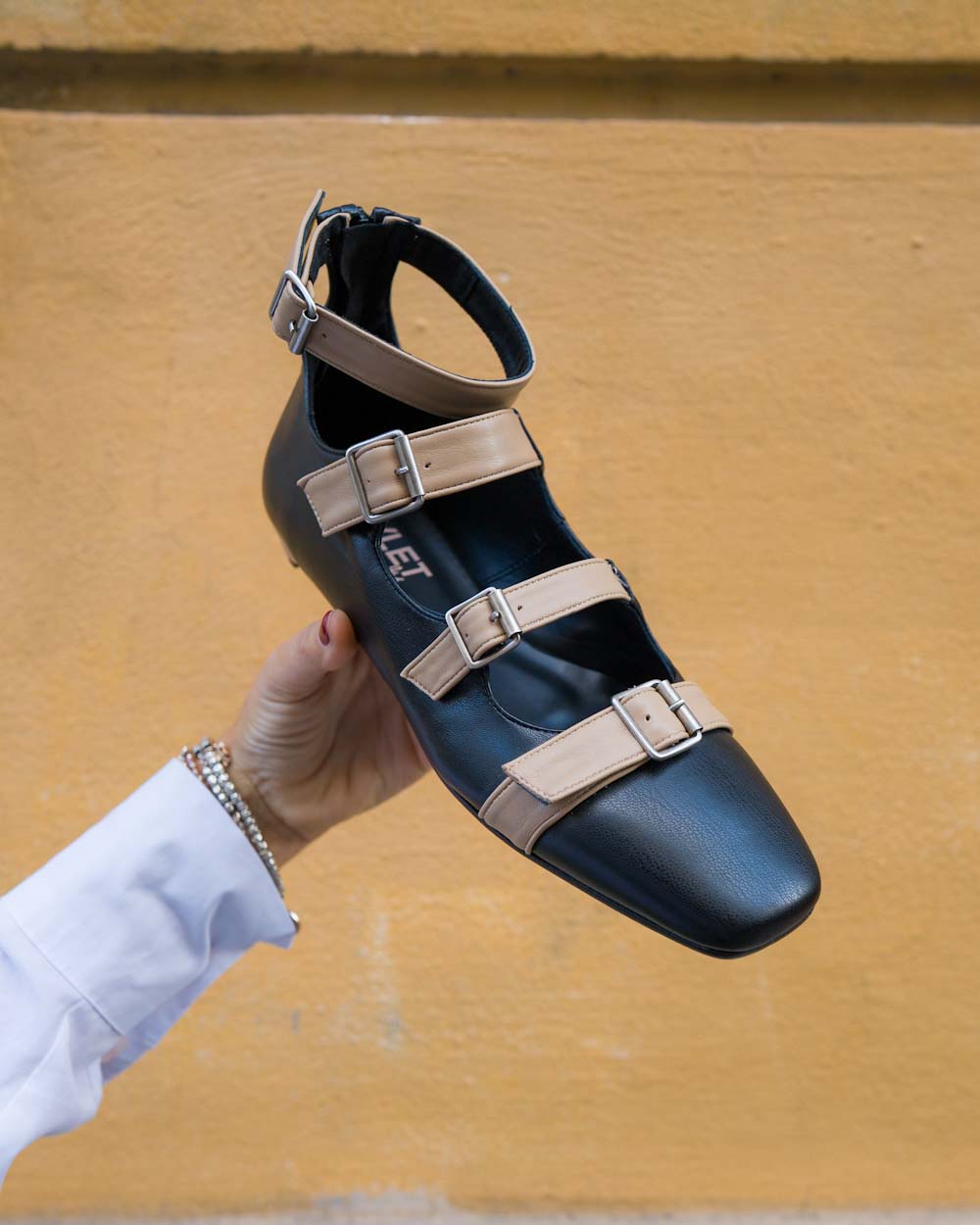 BALLERINA IRIS NERO/BEIGE