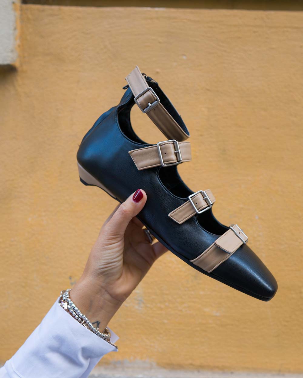 BALLERINA IRIS NERO/BEIGE