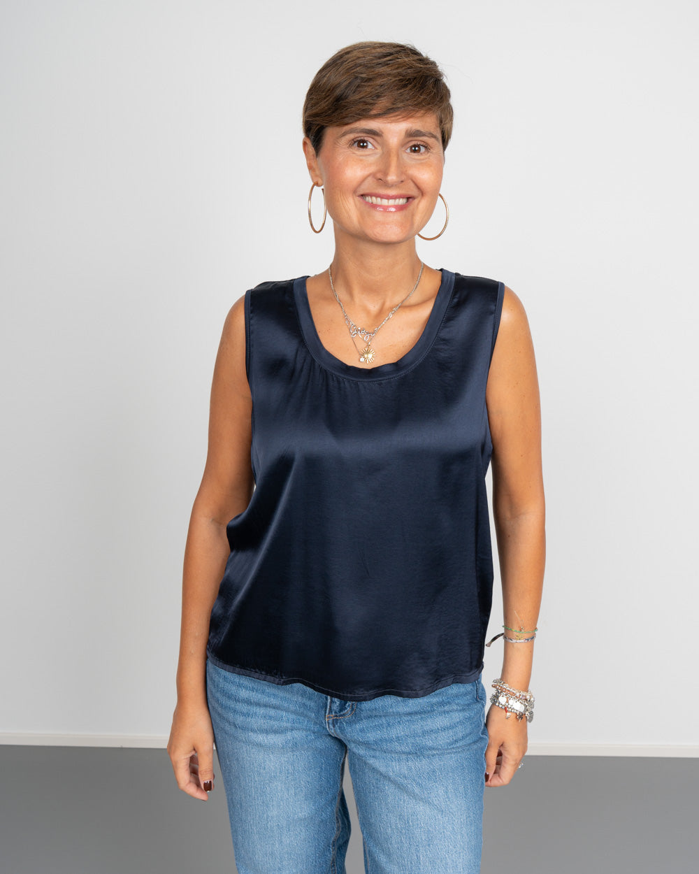 TOP BRUNELLA BLU SCURO