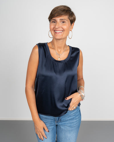 TOP BRUNELLA BLU SCURO