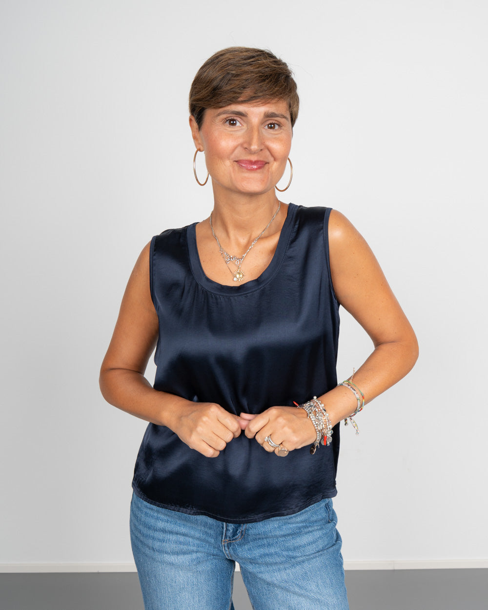 TOP BRUNELLA BLU SCURO