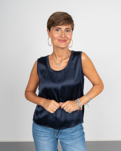 TOP BRUNELLA BLU SCURO