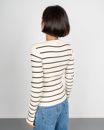 MAGLIONE MIRA PANNA/NERO