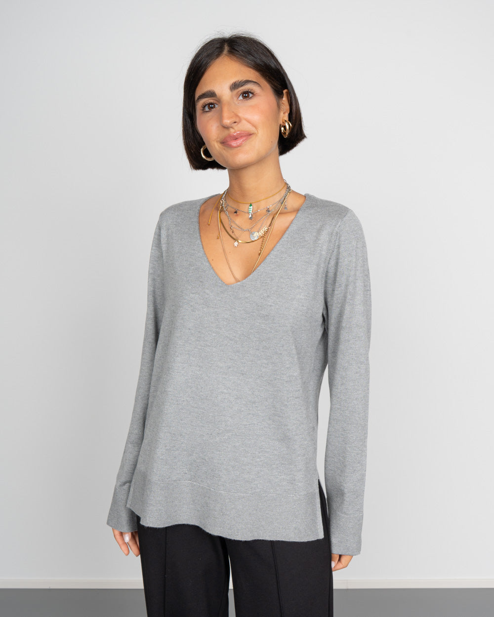 MAGLIONE SILJE LS GRIGIO MEDIO