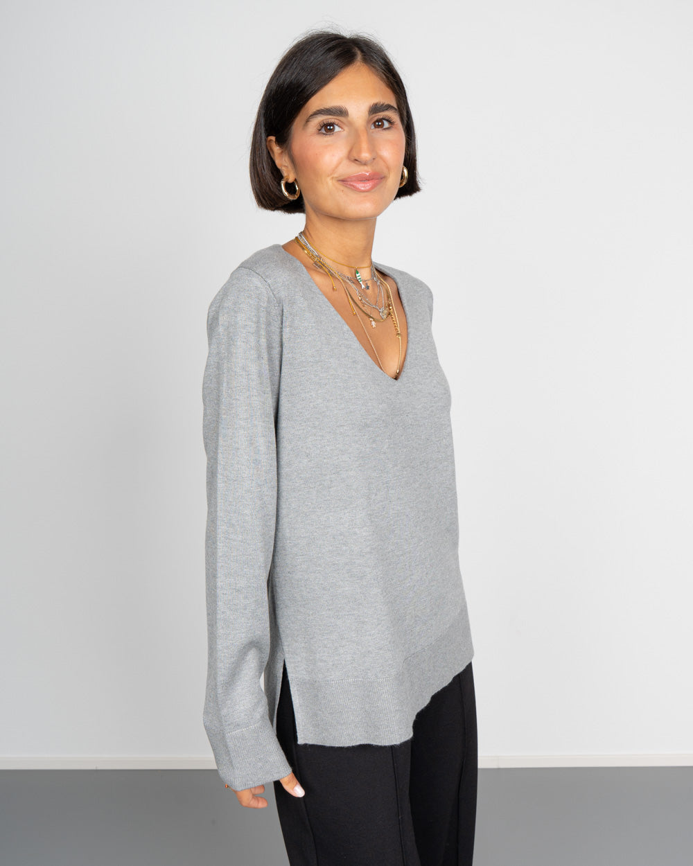 MAGLIONE SILJE LS GRIGIO MEDIO