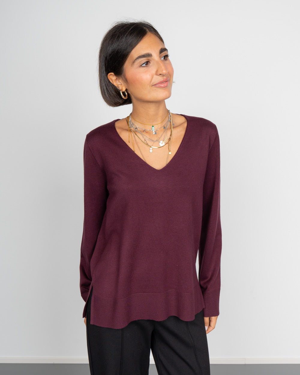 MAGLIONE BREEZE BORDEAUX