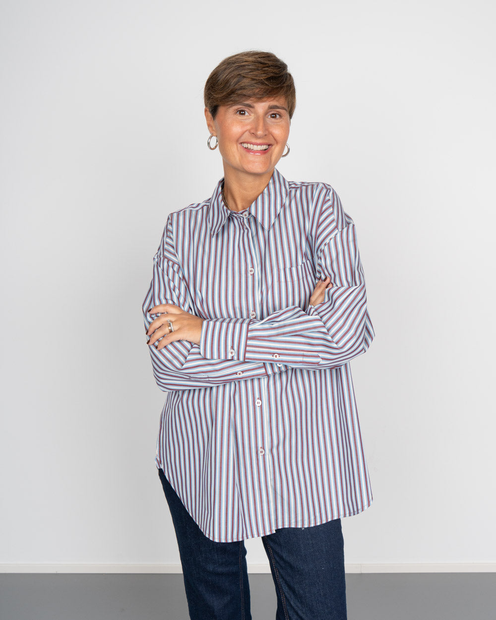 CAMICIA PARINA BORDEAUX/PANNA
