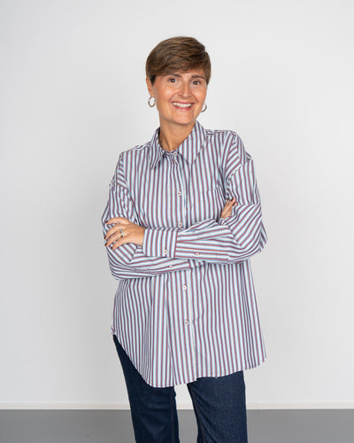 CAMICIA PARINA BORDEAUX/PANNA