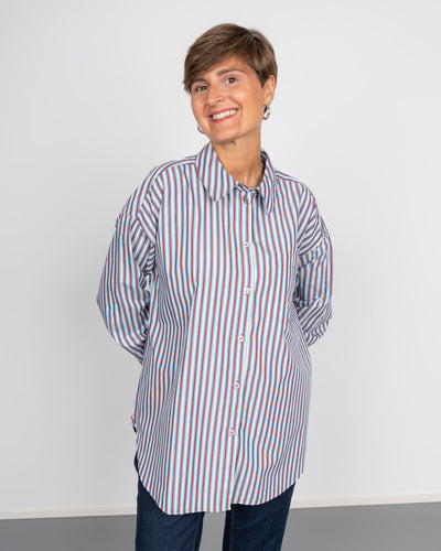 CAMICIA PARINA BORDEAUX/PANNA
